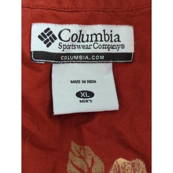 Columbia Sportswear Men's Floral Cotton Short Sleeve Button‎ Down Shirts  XL - Picture 7 of 8